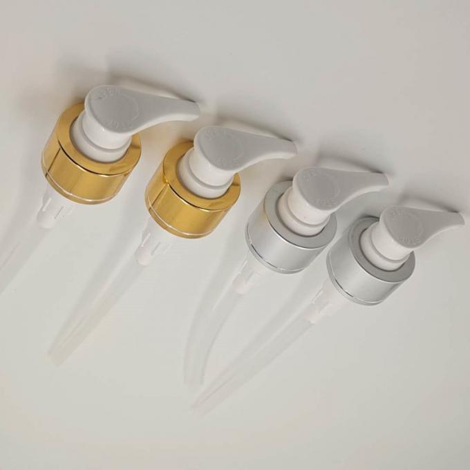 Leak Resistant 28mm 3ml/T Hand Wash Bottle Pump Gold And Silver