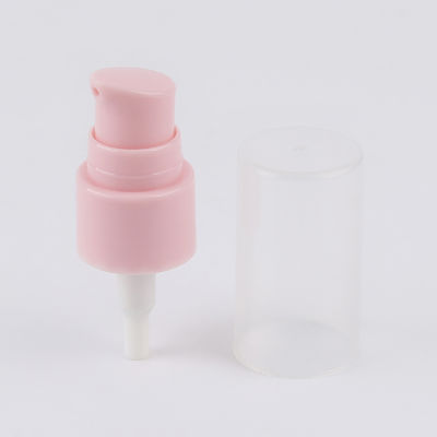 Pink Color Portable Hand Cream Pump Dispenser , Plastic Treatment Pump 18/410
