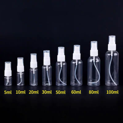 Refillable Clear Plastic Spray Pump Bottle , 50ml Pump Spray Bottle For Skincare Water