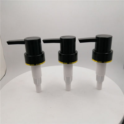 33/410mm Plastic Bottle Pump , Lotion Dispenser Pump Replacement With Gold Around