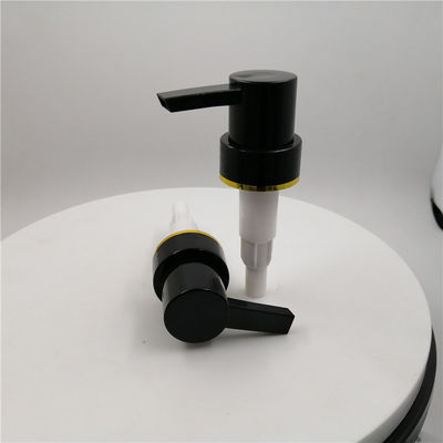 33/410mm Plastic Bottle Pump , Lotion Dispenser Pump Replacement With Gold Around