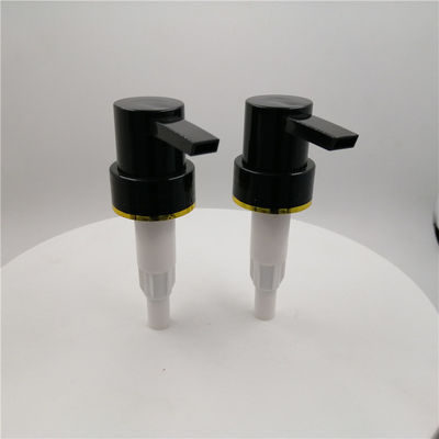 33/410mm Plastic Bottle Pump , Lotion Dispenser Pump Replacement With Gold Around