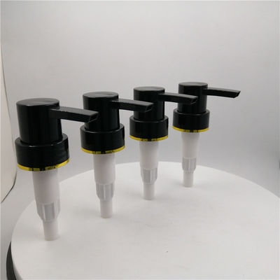33/410mm Plastic Bottle Pump , Lotion Dispenser Pump Replacement With Gold Around