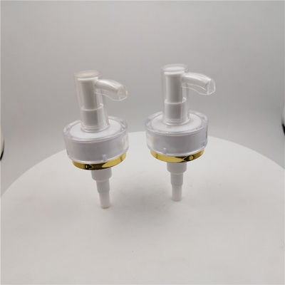 Cosmetic 33/410 1.5cc Shampoo Dispenser Pump With Gold Around Edge