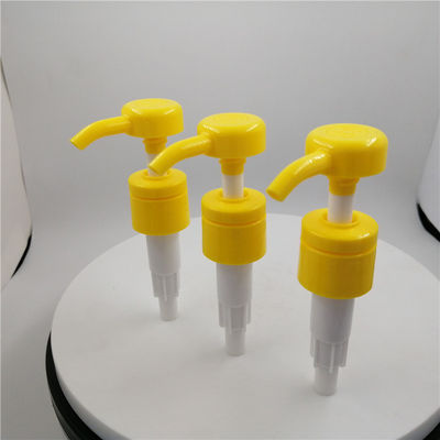 Rust Proof Plastic 28mm Dish Soap Dispenser Pump Yellow Color