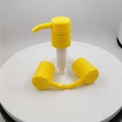 Rust Proof Plastic 28mm Dish Soap Dispenser Pump Yellow Color