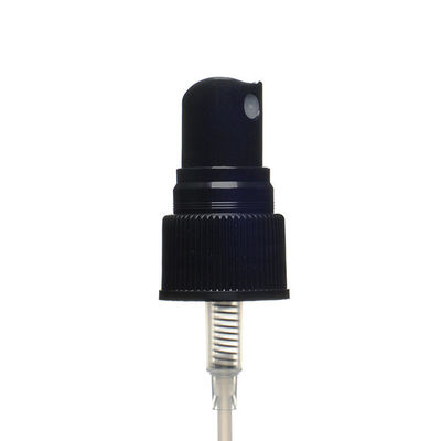 Black Ribbed SGS Certificate 18mm Fine Mist Sprayer For Cosmetic Bottle