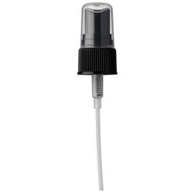 Black Ribbed SGS Certificate 18mm Fine Mist Sprayer For Cosmetic Bottle