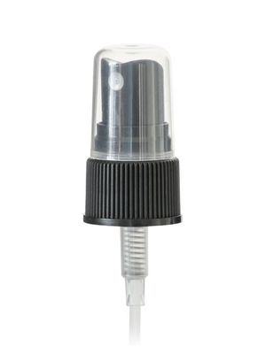 Black Ribbed SGS Certificate 18mm Fine Mist Sprayer For Cosmetic Bottle