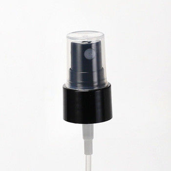 Black Ribbed SGS Certificate 18mm Fine Mist Sprayer For Cosmetic Bottle