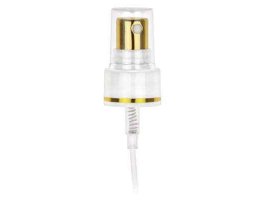 18mm 1.4cc/T Perfume Mist Sprayer , Cosmetic Pump Dispenser Gold And Silver Closure