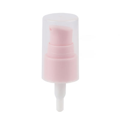 Pink Color Portable Hand Cream Pump Dispenser , Plastic Treatment Pump 18/410