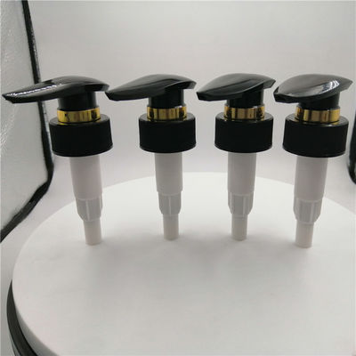 SGS Approval Down Locking Shampoo Dispenser Pump With Gold Ring