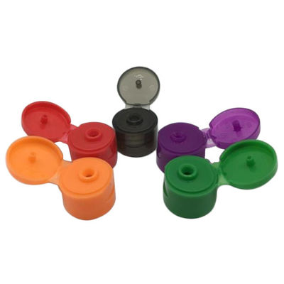 SGS 24mm Cylinder Bottle Flip Top Cap , 24 410 Flip Top Cap For Water Bottle Smooth Closure