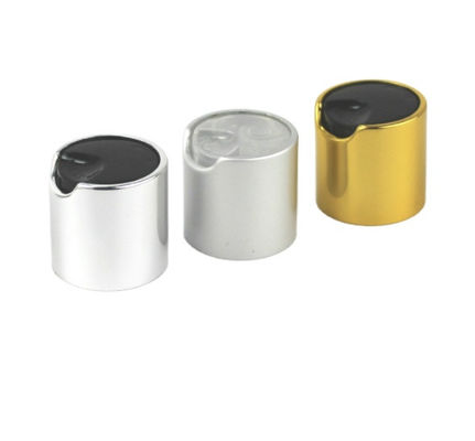 Aluminum SGS Certificate 28mm Disc Top Cap , Disc Top Closure Protective