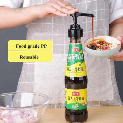 Black Non Spill 38mm Plastic Gallon Pumps , Syrup Pump 750ml Kitchen Use
