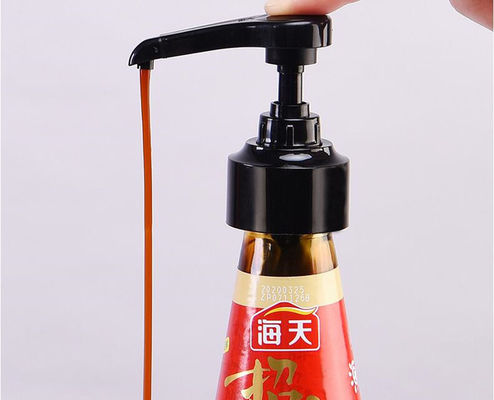 Black Non Spill 38mm Plastic Gallon Pumps , Syrup Pump 750ml Kitchen Use