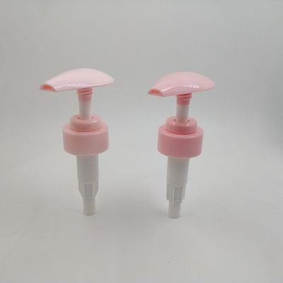 Pink SGS Approval Lotion Bottle Pump , Sanitizer Dispenser Pump For Household