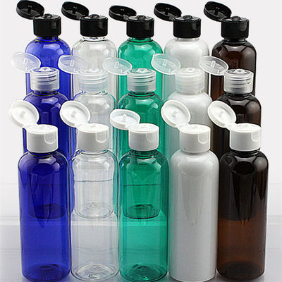Cosmetic Pet Plastic 30ml Flip Top Cap Bottle , 24mm Flip Top Cap Portable
