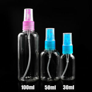 Multi Use 100ml Transparent Plastic Spray Pump Bottle For Makeup