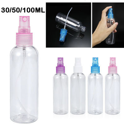 Multi Use 100ml Transparent Plastic Spray Pump Bottle For Makeup