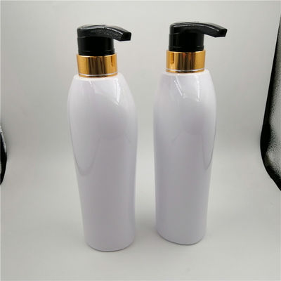 Non spill 33/410 Plastic Dispenser Bottles With Pump , 500ml White Pump Bottle