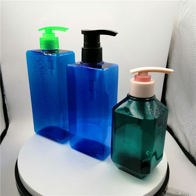Blue SGS 28/410 Plastic Dispenser Bottles With Pump For Bathroom