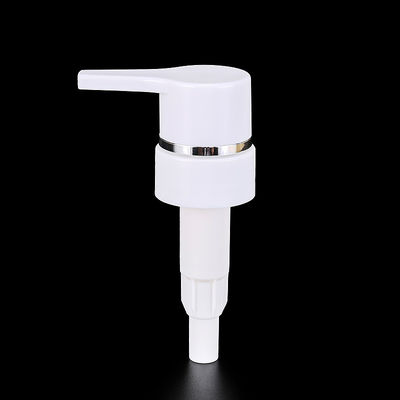 Refillable Bottle White Plastic Soap Pump With Chrome Around Edge