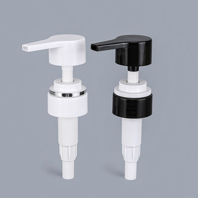 Refillable Bottle White Plastic Soap Pump With Chrome Around Edge