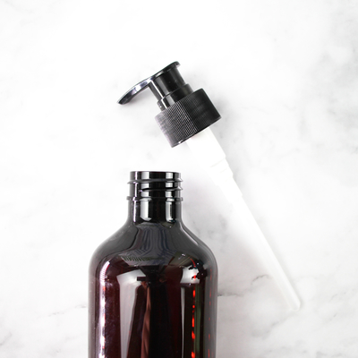 Manufacturer Wholesale Brown Gray 300ml Transparent Empty PET Plastic Shampoo Bottle With Pump Cap
