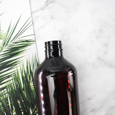Manufacturer Wholesale Brown Gray 300ml Transparent Empty PET Plastic Shampoo Bottle With Pump Cap