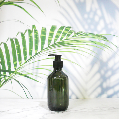 Manufacturer Wholesale Brown Gray 300ml Transparent Empty PET Plastic Shampoo Bottle With Pump Cap