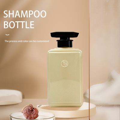Printing 500ml PET Clear Empty Square Lotion Pump Bottle for Shampoo and Conditioner Bottles
