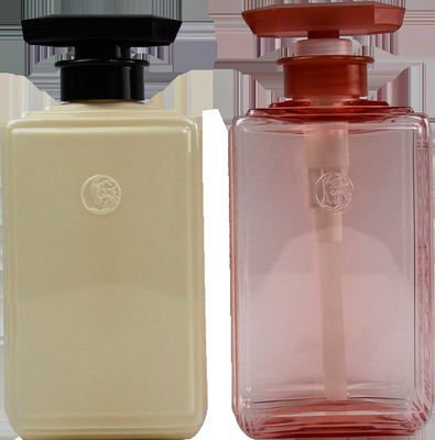 Printing 500ml PET Clear Empty Square Lotion Pump Bottle for Shampoo and Conditioner Bottles