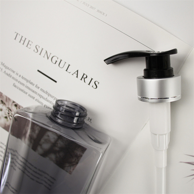 Printing 500ml PET Clear Empty Square Lotion Pump Bottle for Shampoo and Conditioner Bottles