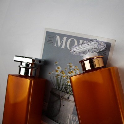 Orange 800ml Square Shampoo Bottle Offset Printing